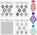 CHGCRAFT 4 Pcs Rhombus Pattern Polymer Clay Texture Sheets Abstract Art by chgcraft
