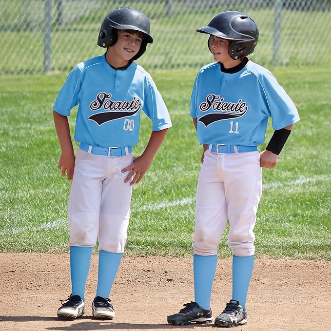 Baseball Socks and Belt for Youth Adult Softball Socks Combo Elastic Waist Belt for Men Kids Boys Girls Women JASGOOD