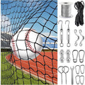 Baseball Softball Backstop Nets,Sports Net with 33ft Rope or Steel Hanging Kit, Nylon Nets Also for Basketball Soccer Lacrosse Hockey.