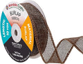 Mandala Crafts Brown Burlap Ribbon 1 Inch Wide Jute Ribbons by MandalaCrafts