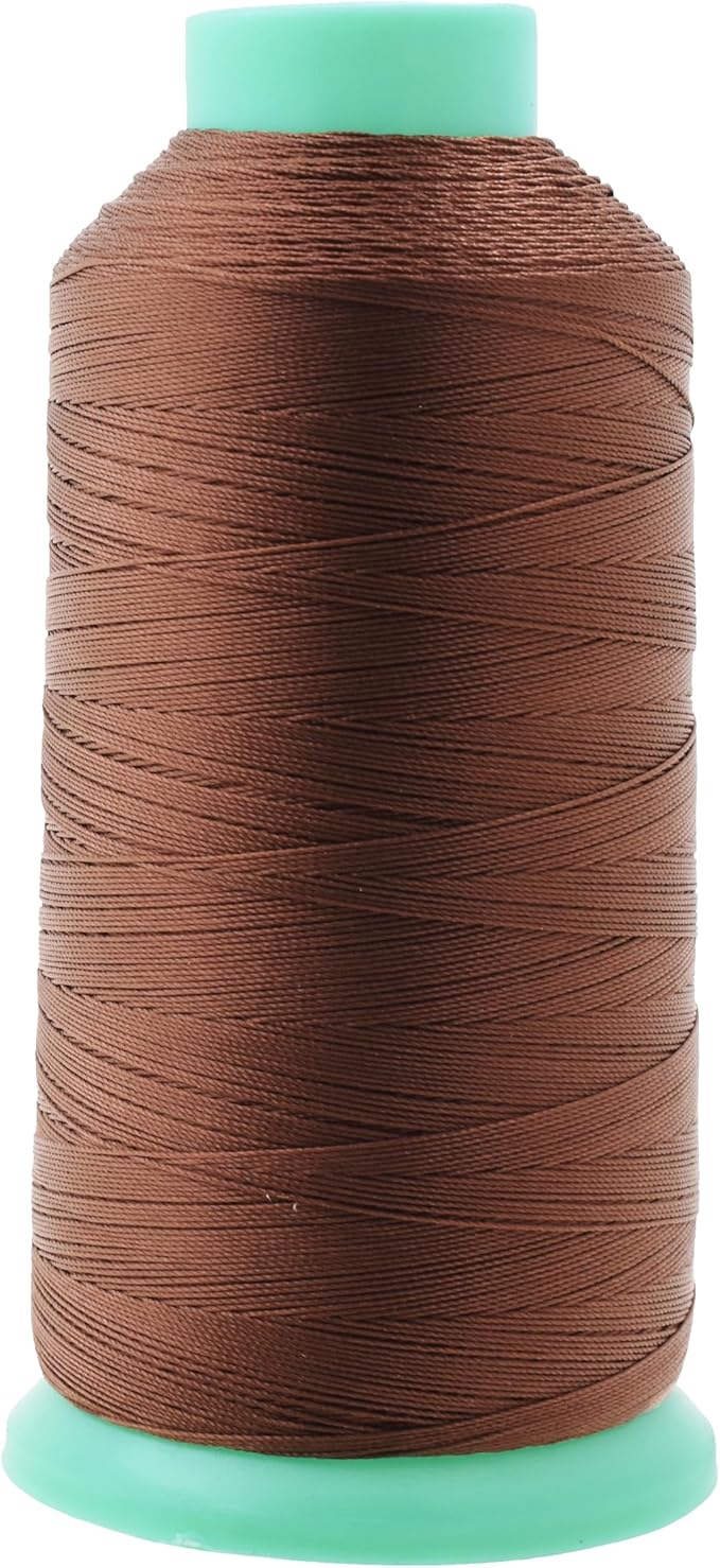 Mandala Crafts Bonded Nylon Thread Brown Heavy Duty Sewing Threads by MandalaCrafts