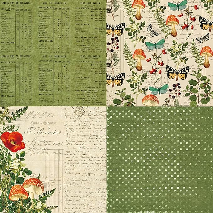 YASMEN Scrapbook Paper Pad 6x6, Vintage Patterned Cardstock, Single-Sided - Image 5