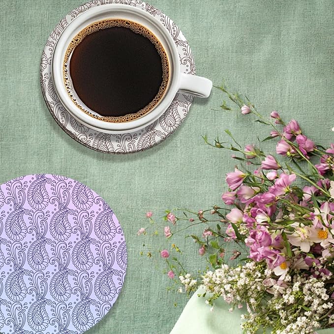 CHGCRAFT Paisley Pattern Polymer Clay Texture Sheets Retro Pattern Silicone - Image 6