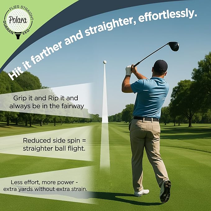 Polara Self-Correcting Golf Balls – High-Performance Golf Balls with Soft Feel, Anti-Slice & Hook Correction, Exceeds USGA Limits, Dimple Design for Maximum Distance, Golf Accessories for Men & Women