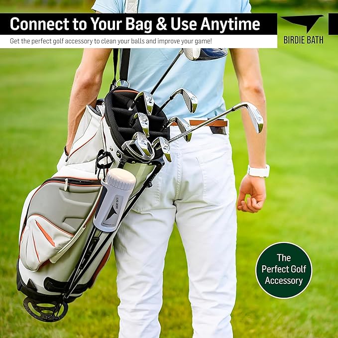 Birdie Bath Portable Golf Ball Cleaner - Ultimate Personal Golf Ball Washer