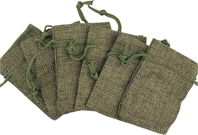Palmhomee Pack of 25 Burlap Gift Bags - Image 2