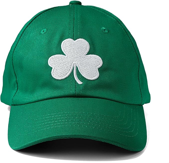 St Patricks Day hat Green Baseball Cap Shamrock Embroidered for man Women Funny