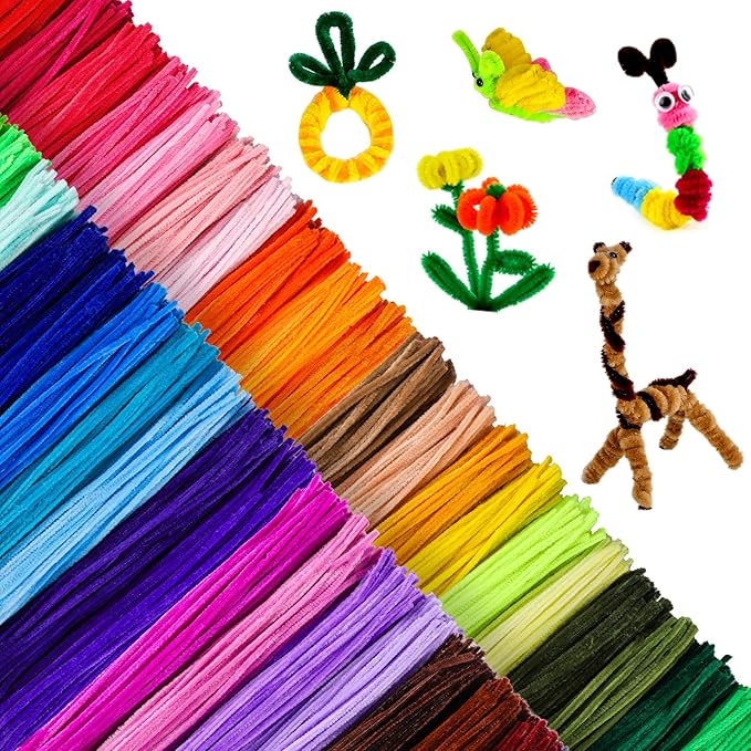 Caydo 360 Pieces Pipe Cleaners 40 Assorted Colored Chenille Stems - Image 4