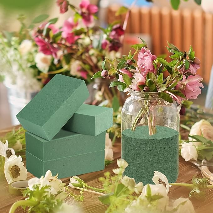 30 Pack Floral Foam Blocks for Fresh and Artificial Flowers – Green Wet Foam - Image 6