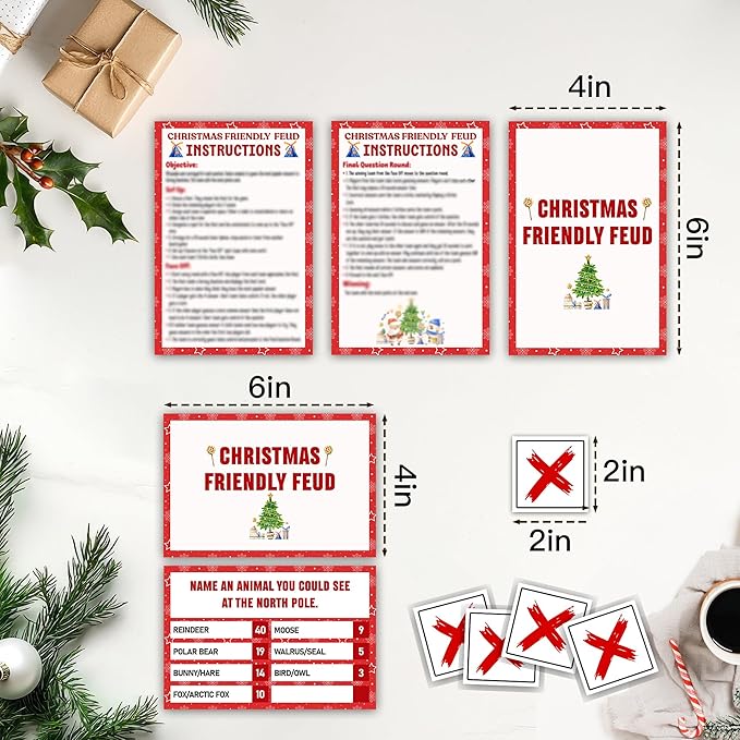 Christmas Friendly Feud Game, Funny Christmas Party Games, Friendly Feud Trivia - Image 2