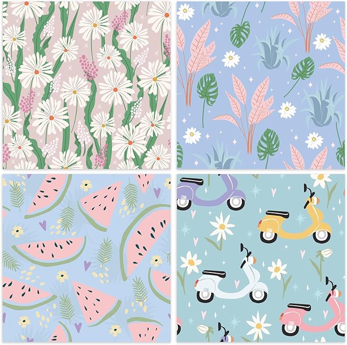 48 Sheets 24 Designs Scrapbook Paper Pad, Scrapbooking DIY Decorative - Image 7