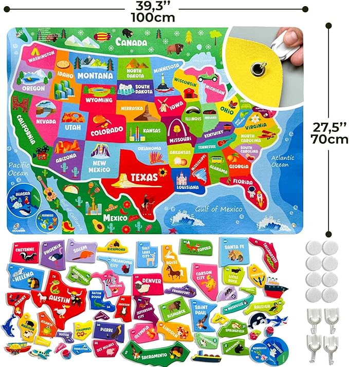 QUOKKA USA Felt Board for Kids 3-5 Years Old - Image 2