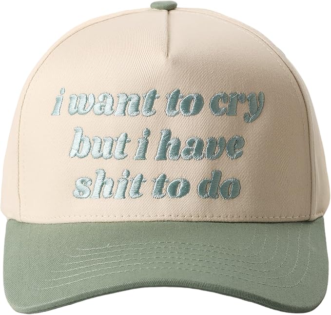 MIRMARU Two-Tone Vintage Canvas Trucker Hats for Men & Women, Adjustable Size Baseball Caps with Trendy Embroidered Design