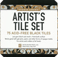 Studio Series Artist's Tiles Black: 75 Acid-Free Black Tiles by PETER+PAUPER+PRESS