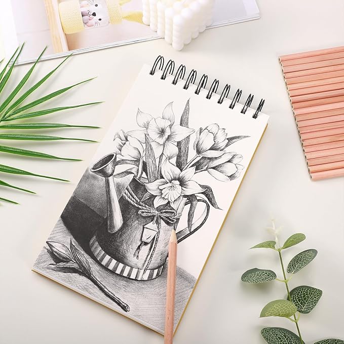 A5 Sketchbook, 2 Pack Mixed Media Sketchbook 120 Sheets Total, 98lb/160g/m² - Image 5