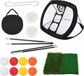 Pop-Up Golf Chipping Net Set with Mat & 8 Practice Balls- Professional Golf Chipping Practice Ideal for Indoor and Outdoor Training- - Gifts for Men, Golfers, Teenage Boys and Beginners