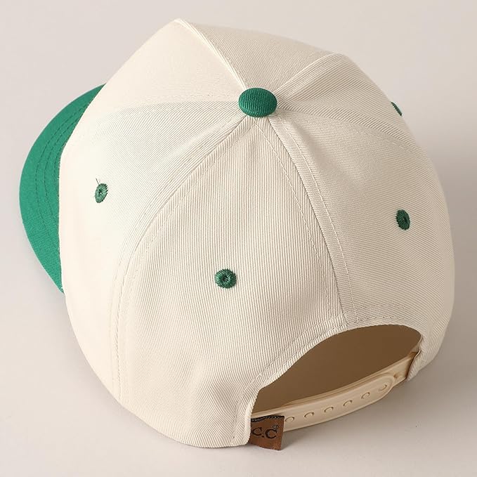 MIRMARU Two-Tone Vintage Canvas Trucker Hats for Men & Women, Adjustable Size Baseball Caps with Trendy Embroidered Design