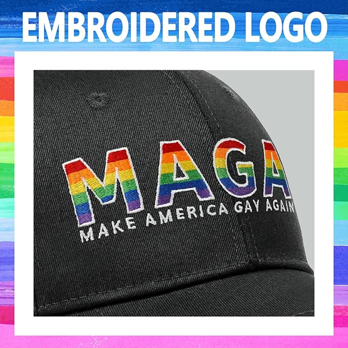 Gay Pride Rainbow Trucker Hat for Men and Women LGBT Embroidered Adjustable Washable LGBTQ Baseball Cap Gifts
