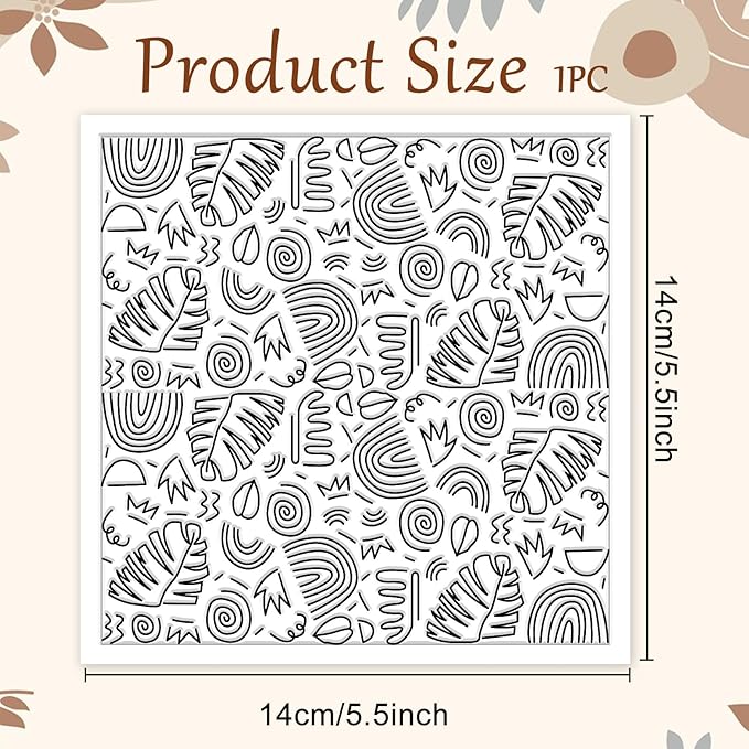 CHGCRAFT Bohemian Graphics Polymer Clay Texture Sheets Doodle Style Silicone - Image 2