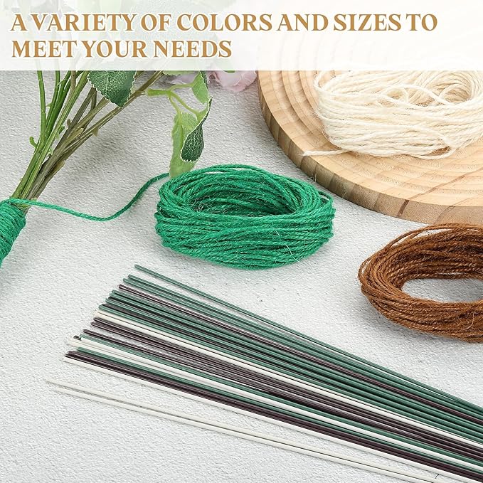 uxcell 50Pcs 2 Gauge Floral Wire, 11.81" Length Flower Stem Wires - Image 4