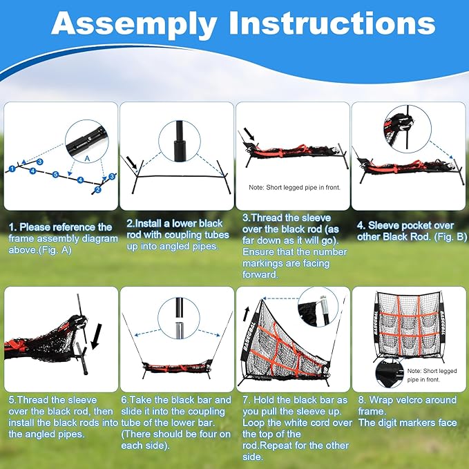 BaseGoal 4'×4' Baseball Softball Net,Pitching Strike Zone Target Net,with 9 Pocket,Baseball Backstop Net,for Hitting Pitching Batting Catching Practice