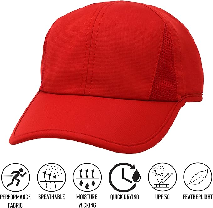 Ponyflo Women’s Ponytail Baseball Cap, Patented Active Feather-Light Hat with Open Back