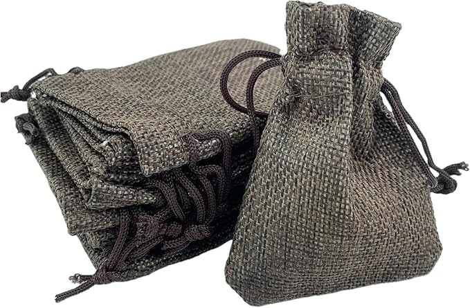 Palmhomee Pack of 25 Burlap Gift Bags by Palmhomee