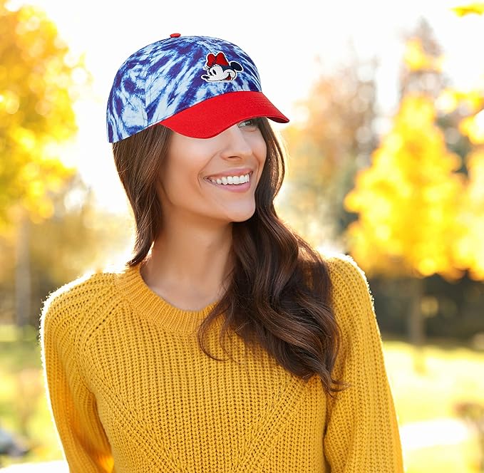 Disney Women's Disney Minnie Mouse Baseball Cap, Tie Dye Adjustable Hat for Women