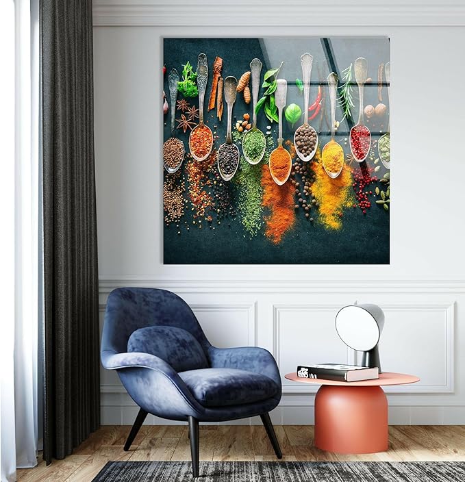 My Photostation.com 30Wx24H'' Spoon Spices Glass Wall ArtTempered Glass - Image 5