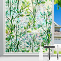 Donox Window Privacy Film, Leaf Rainbow Window Film Decorative Stained Glass by Donox