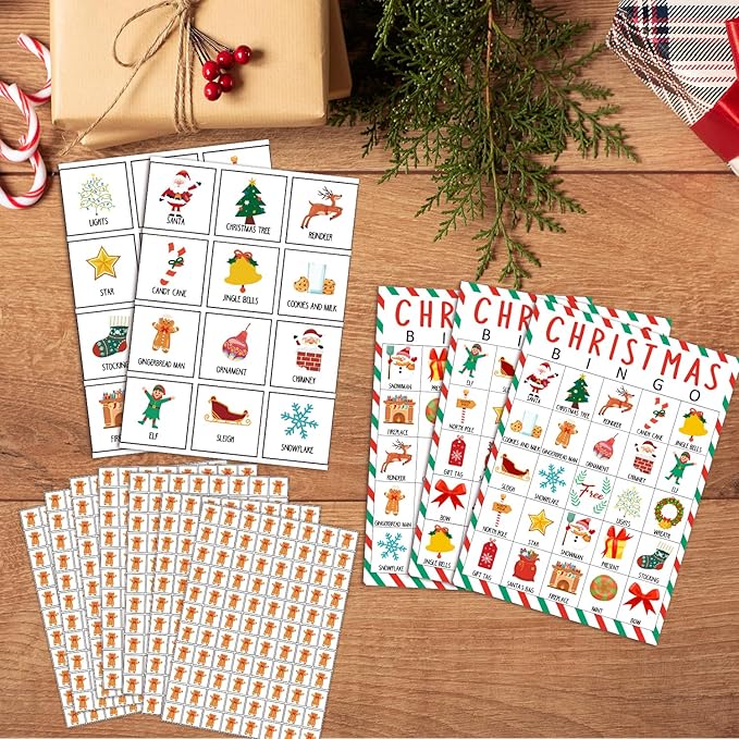 Christmas Bingo Cards, 24 Players Xmas Bingo Cards - Image 4