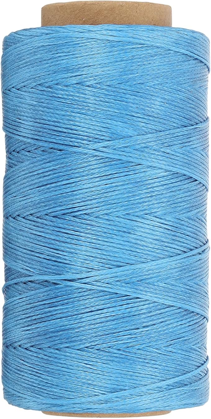 PATIKIL 284 Yard Flat Waxed Thread 150D 1mm Leather Sewing Cord by PATIKIL