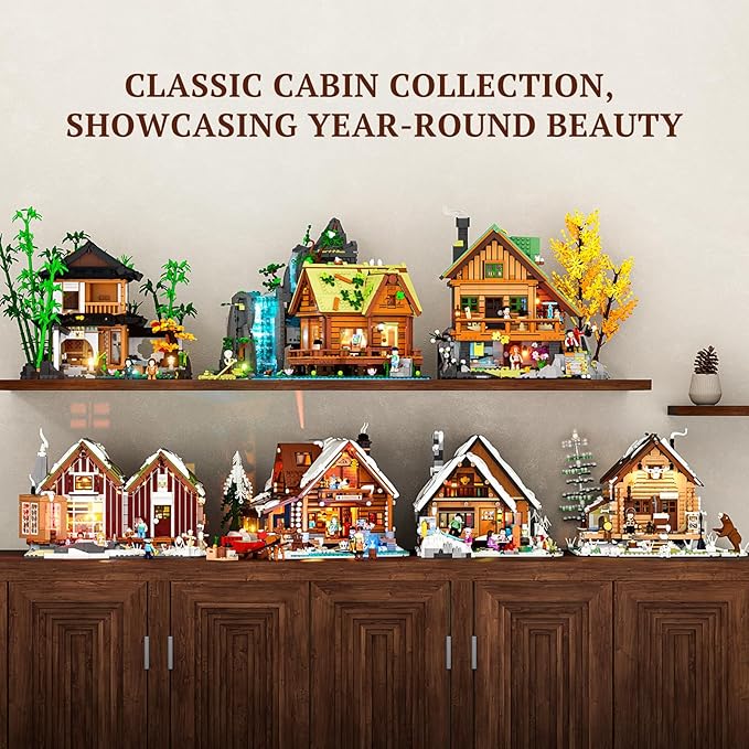 Aurora-Cabin Christmas Lighting-Building-Bricks Set - Image 7