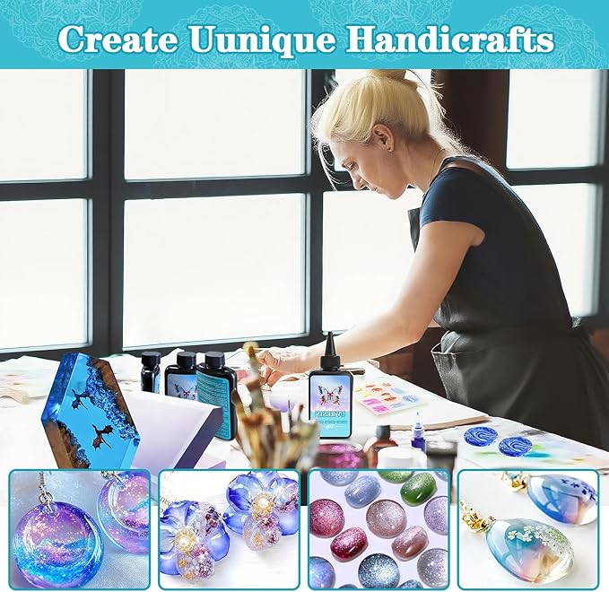 EKACO 500g UV Resin, Upgraded Hard Type Crystal Clear Ultraviolet Epoxy Resin - Image 5
