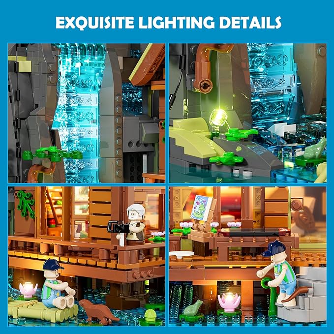 Waterfall-Cabin Lighting Building-Bricks Set - Image 4