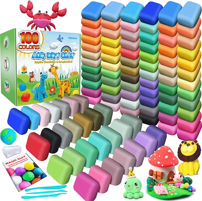 ESSENSON Air Dry Clay 100 Colors, Modeling Clay by ESSENSON