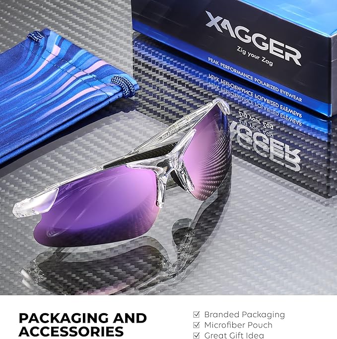 Xagger Kids Youth Polarized Sports Sunglasses for Boys Girls Baseball Softball Glasses TR90 Frame