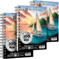 ARTISTIC EYE 5.5X8.5” Premium Sketch Book Set, Spiral Bound, Acid-Free Drawing by ARTISTICEYE