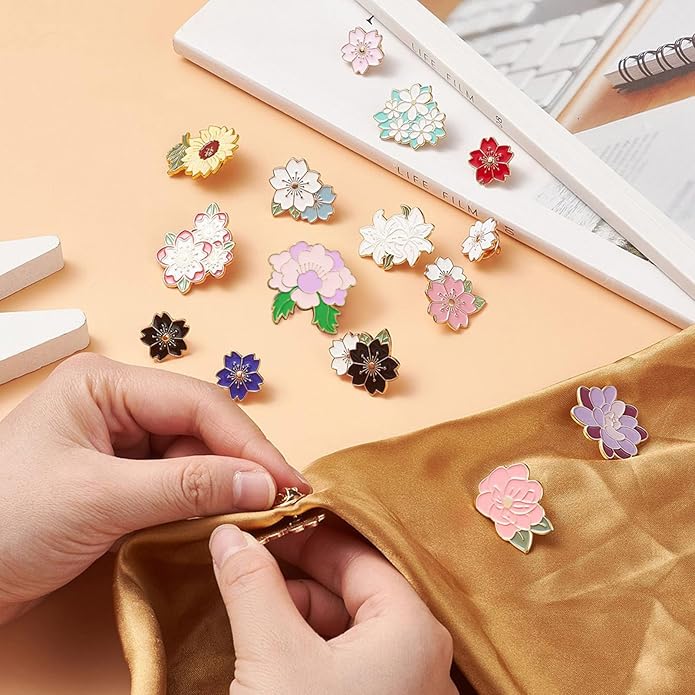 Mixed Enamel Pins for Backpacks, Beadthoven Cute Enamel Brooch Pins Set - Image 2