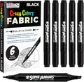 Super Markers Black Dual Tip Fabric & T-Shirt Markers by USArtSupply