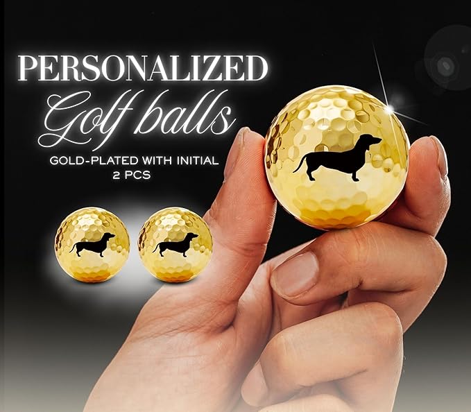 Dachshund Gifts Golf Ball & Tee Holder with 2 Balls and 2 Tees - Dachshund Golf Gifts Accessories for Men/Women