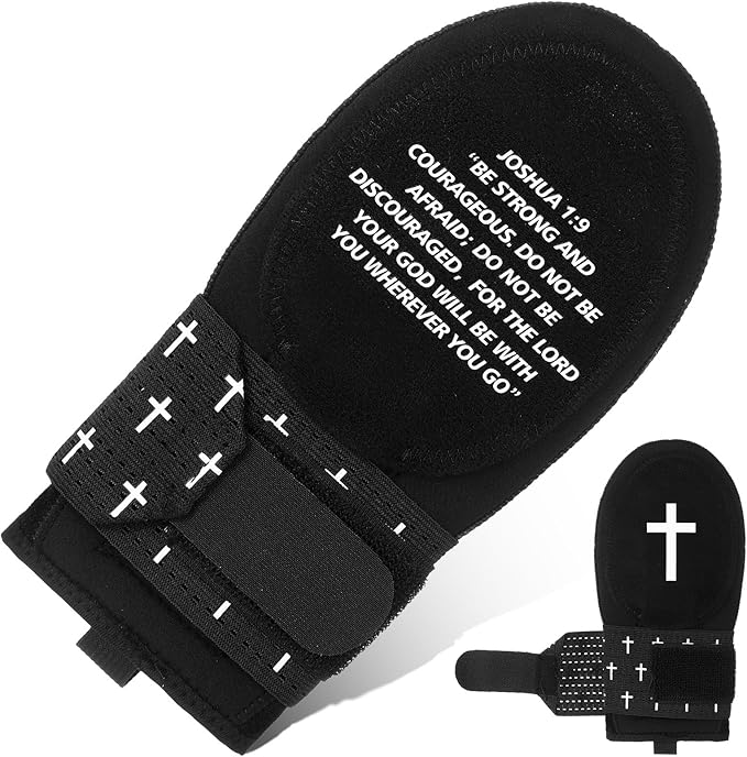 Geyoga Christian Sliding Mitt Cross Baseball Softball Religious Glove Sliding Mitt Baseball Guard Accessories and Protective Gear Left/Right Hands - Hand and Wrist Protection
