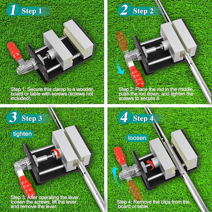 Golf Club Vise Precision Shaft and Grip Work Complete Tool for Golf Grip Replacement and Club Customization, Professional Golf Grip Replacement Accessories