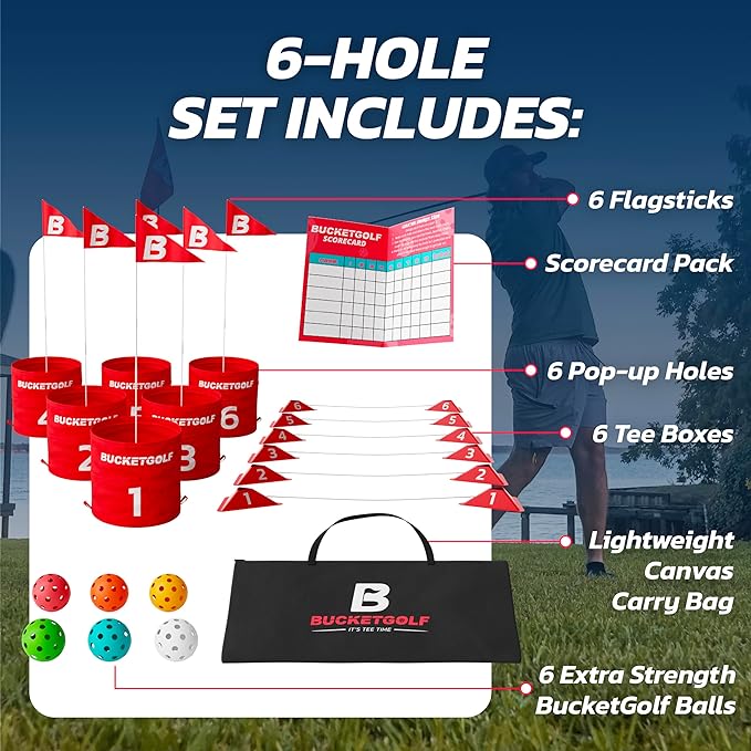bucketgolf Game The Original Ultimate Backyard Lawn Golf Game - Image 4