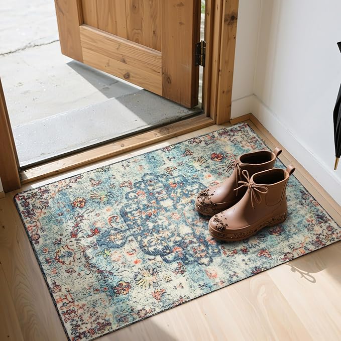 Lahome Bohemian Floral Medallion Area Rug - Image 8