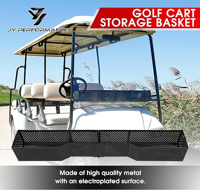 JY PERFORMANCE Golf Cart Front Inner Basket Compatible with EZGO TXT & RXV, Club Car DS & Precedent Golf Cart Storage Tray