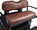 NOKINS Golf Cart Seat Covers, Fit Club Car Precedent/DS/EZGO RXV/TXT/Yamaha Drive Aftermarket Standard Rear Seat Cushion, No Stapler, Multiple Colors and Breathable (Brown&Brown 8438)