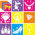 24 Pieces Stencils for Kids, Large Drawing Stencils Chalk Template, 8 Inches by LAQUEENIE