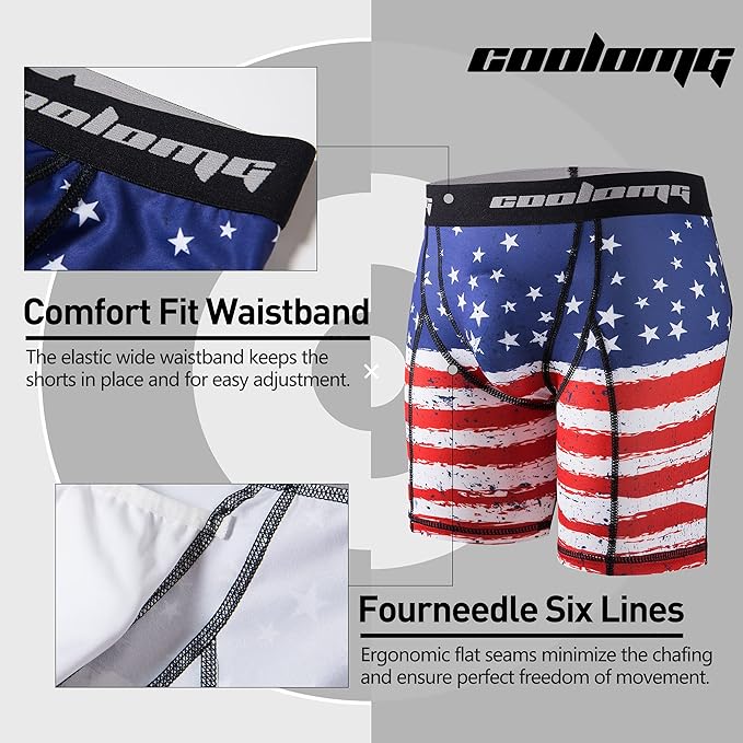 COOLOMG Youth Boys Compression Shorts with Protective Cup Athletic Sports Underwear for Baseball Football Lacrosse Hockey