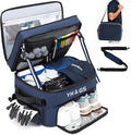 Golf Trunk Organizer, 3 Layer Golf Accessories for Men, 2 Pair Shoes Separate Ventilated Compartment Golf Organizer for Car, Balls, Clothes, Gloves, Accessories Golf Gifts (Add shoulder straps)